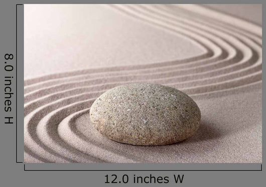 Zen Sand and Rock Garden - Horizontal Wall Decal
