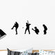 Baseball Silhouettes Wall Decal Sticker Set Wall Decal