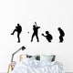 Baseball Silhouettes Wall Decal Sticker Set Wall Decal