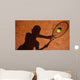 Shadow Tennis Player Action Wall Decal