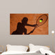 Shadow Tennis Player Action Wall Decal
