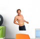 Excited Man with Measuring Wall Decal