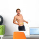 Excited Man with Measuring Wall Decal