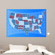 Text USA Map Wall Decal
