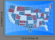 Text USA Map Wall Decal