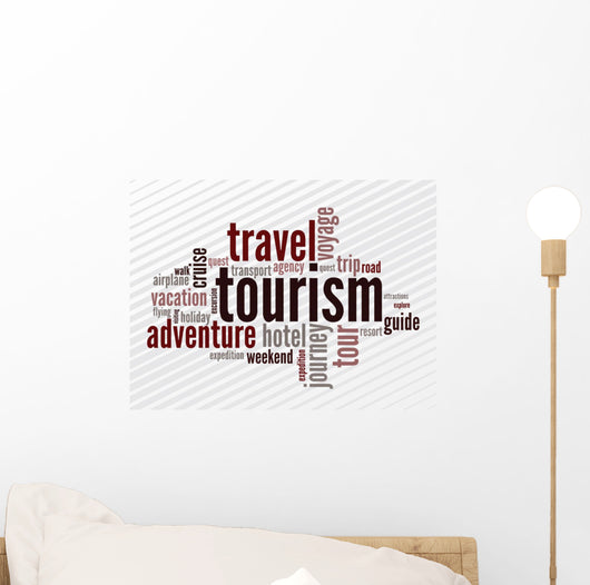 Word Cloud Tourism Wall Decal