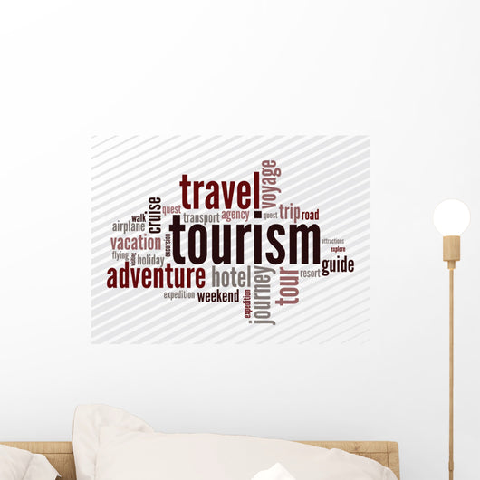 Word Cloud Tourism Wall Decal