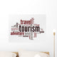 Word Cloud Tourism Wall Decal