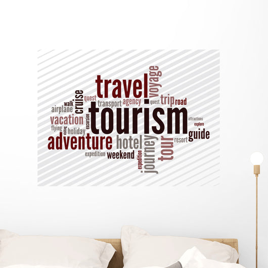 Word Cloud Tourism Wall Decal