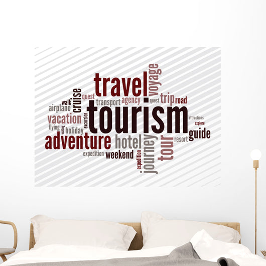 Word Cloud Tourism Wall Decal