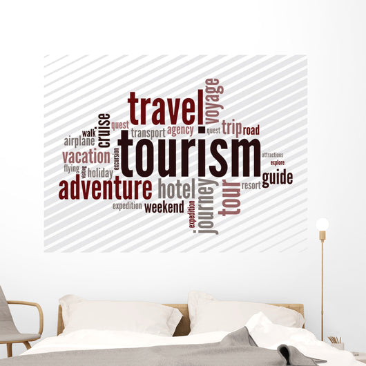 Word Cloud Tourism Wall Decal