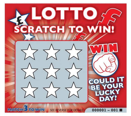 Lottery Scratch Card Wall Decal
