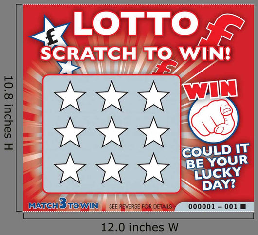 Lottery Scratch Card Wall Decal
