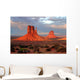 the mittens of monument valley at sunset Wall Mural