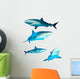 Four Reef Sharks Wall Decal