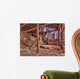Interior of old barn with straw bales Wall Mural