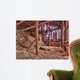 Interior of old barn with straw bales Wall Mural