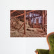 Interior of old barn with straw bales Wall Mural