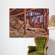 Interior of old barn with straw bales Wall Mural