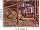 Interior of old barn with straw bales Wall Mural