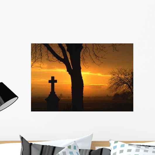 End of the Day Cemetary Sunset Wall Decal