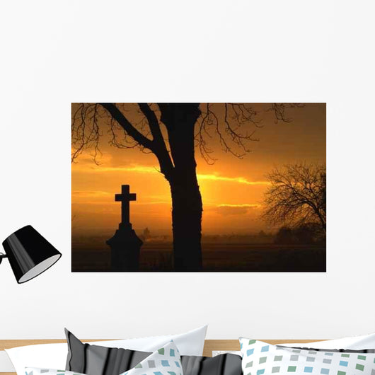 End of the Day Cemetary Sunset Wall Decal