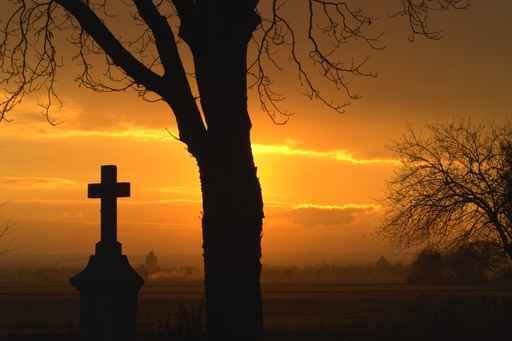 End of the Day Cemetary Sunset Wall Decal