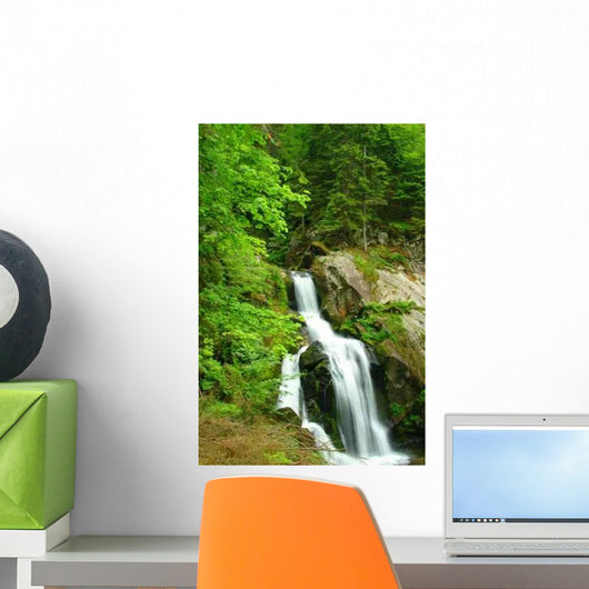 Lush Forest Waterfall Wall Decal
