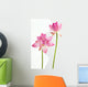 Twain pink water lily flower (lotus) and white background. Wall Decal