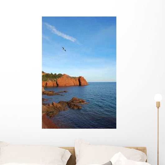 Seagull Flying Over Water Wall Decal