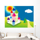 Castle on the prairie under the sun.. Wall Mural