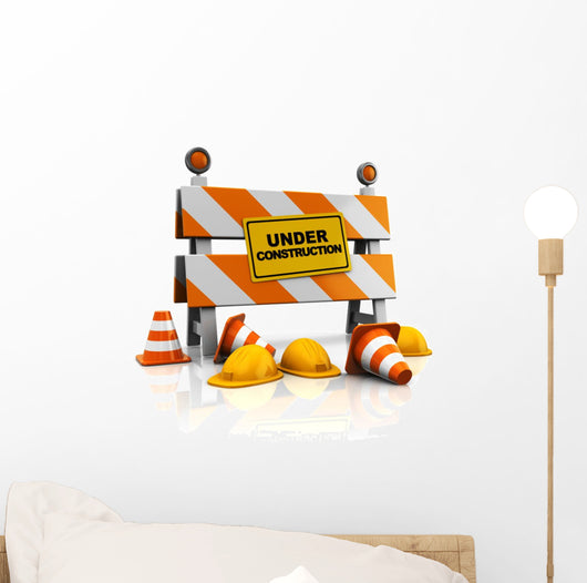 Under Construction Wall Mural
