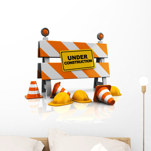 Under Construction Wall Mural