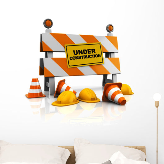 Under Construction Wall Mural