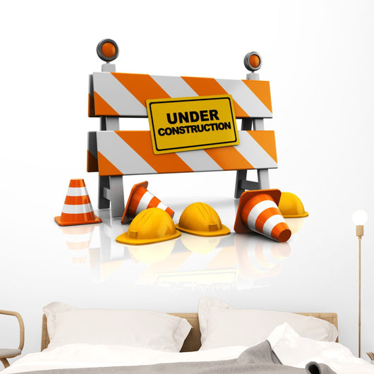 Under Construction Wall Mural
