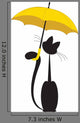 Cat in Umbrella Wall Decal