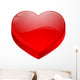 coeur rouge Wall Decal