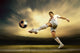 Shoot Football Player Outdoor
