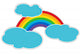 Rainbow and Clouds Wall Decal