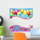 Party Card With Balloons Wall Mural
