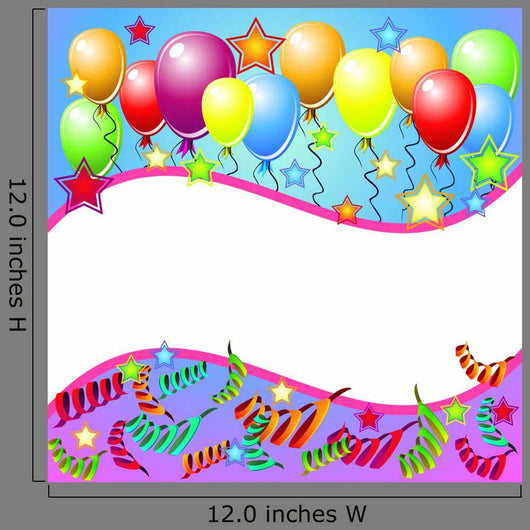 Party Card With Balloons Wall Mural