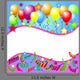 Party Card With Balloons Wall Mural