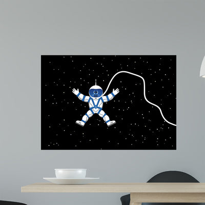 Astronaut Outer Space shown on a wall