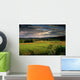 Green Field Landscape at Sunset Wall Decal