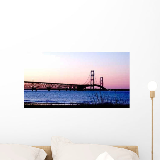 Mackinaw Bridge Sunset Wall Decal
