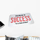 Success Word License Plate Wall Decal