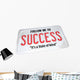 Success Word License Plate Wall Decal