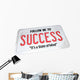 Success Word License Plate Wall Decal