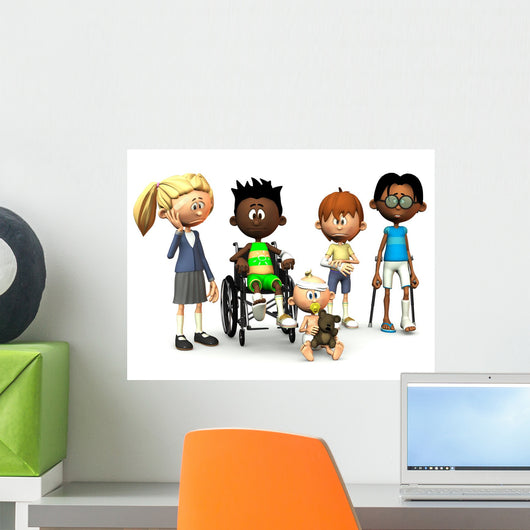 Five Injured Cartoon Kids