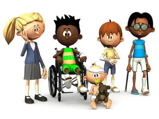 Five Injured Cartoon Kids